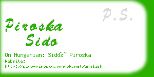piroska sido business card